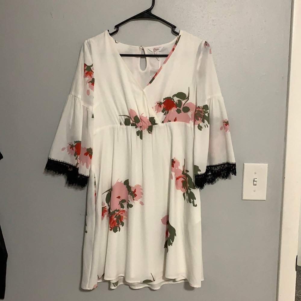 NWT white floral dress